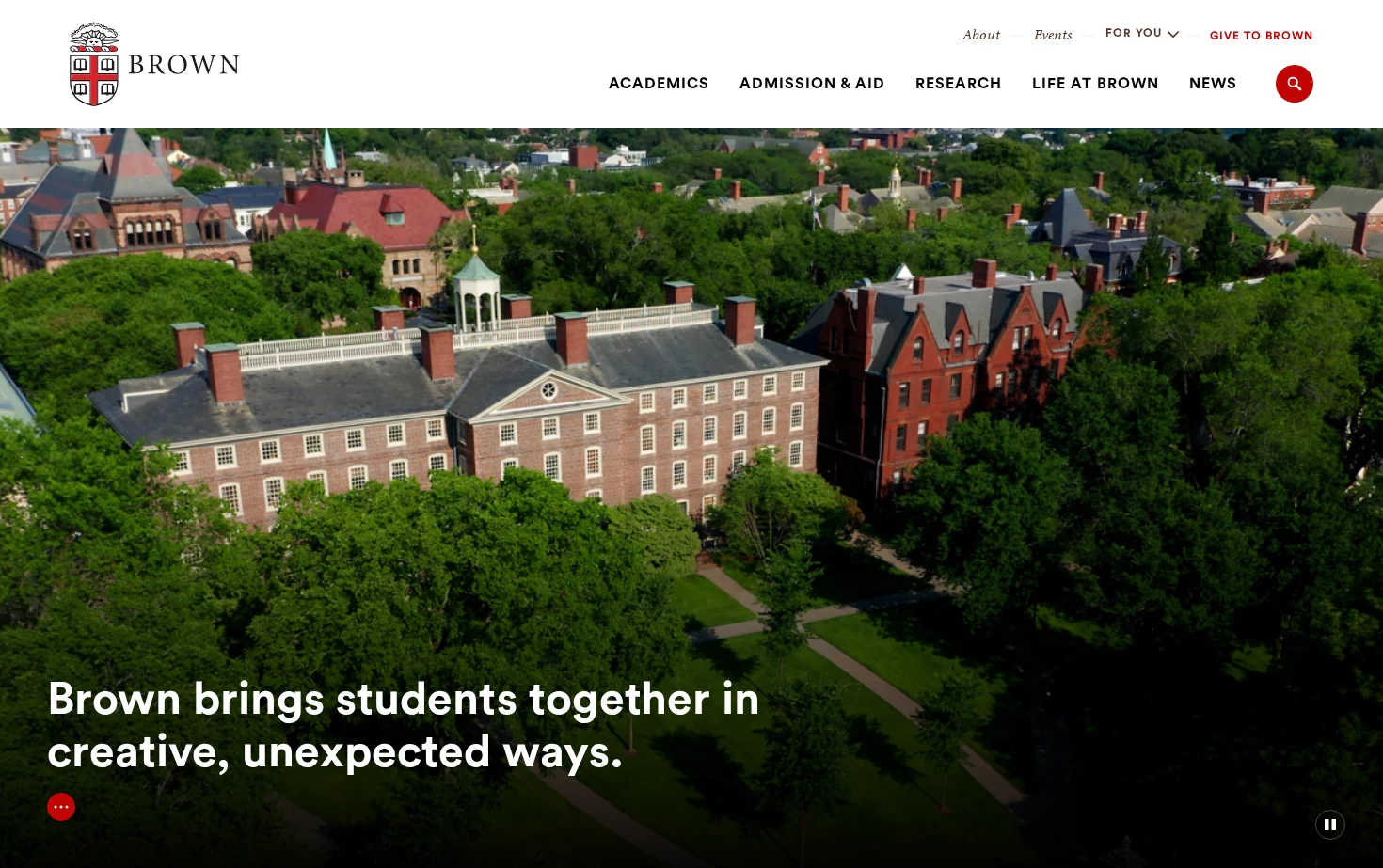 Brown University 页面快照
